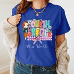 Personalised Cartoon Teacher T-shirt Sweatshirt Teacher Appreciation Gift for Women