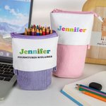 Trousse à Crayons en Toile Personnalisée avec Nom Coloré Cadeau de Rentrée Anniversaire pour les Enfants