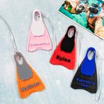 Personalized Multicolour 3D Printed Swim Fins Shape Backpack Bag Buoy Bottle Name Tag Sport Theme Accessories Birthday Team Gift for Coach Swimmer
