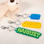 Personalized Multicolour Acrylic Name Tag Keychain Backpack Accessories Back to School Gift for Kids