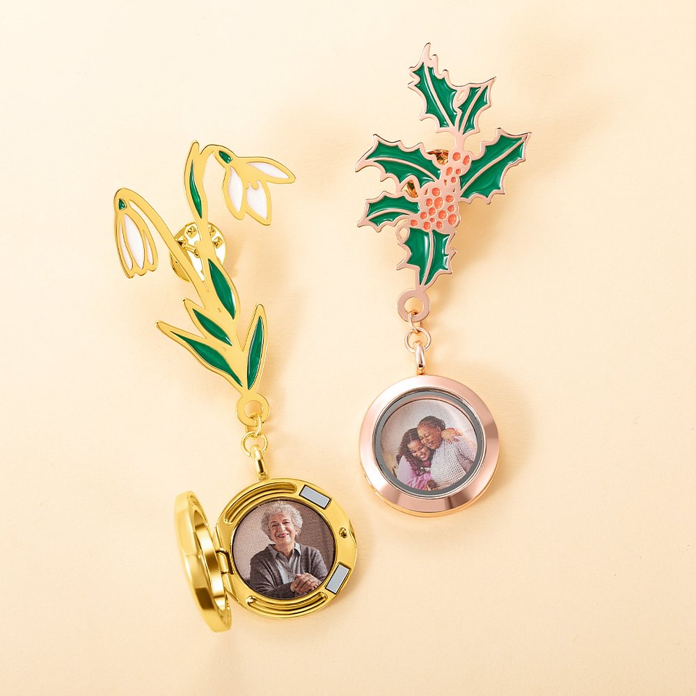 Epingle en émail personnalisée avec photo et texte gravé Cadeau d'anniversaire de mariage pour la mariée et le marié