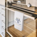 Personalized Hanukkah Menorah 100% Cotton Waffle Tea Towel with Text Home Kitchen Decor Hanukkah Gift for Jewish Family