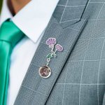 Epingle en émail personnalisée avec photo et texte gravé Cadeau d'anniversaire de mariage pour la mariée et le marié