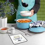 Set personalizzato di 2 presine isolanti per Hanukkah con nome Happy Hanukkah Regalo di inaugurazione per gli amanti della cucina e della panificazion