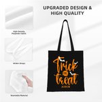 Personalized Bat Sweets Star Trick or Treat Reusable Canvas Bag with Name Halloween Activity Gift for Kids