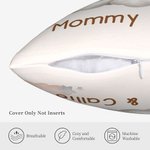 Personalisierte schlafende Mama Baby Tier verträumt Mond Wolke werfen Kissenbezug mit Namen niedlich Home Nursery Room Decor Geburtstagsgeschenk für K