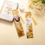 Personalised Multicolour Photo Bookmark with Tassel Funeral Memorial Keepsake Gift for Family