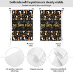 Drapeau de Jardin Personnalisé avec Nom Design Citrouille Décoration de Porche Cadeau d'Halloween pour la Famille Amoureux du Jardinage