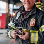 Personalized Multicolour Acrylic 911 Line Glitter Keychain with Name Appreciation Week Birthday Gift for First Responder Firefighter Dispatcher