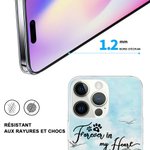 Coque iPhone Personnalisée avec Noms et Dessins Personnage et 1-4 Chiens Thème You Forever In My Heart Cadeau Anniversaire pour Amoureux de Chien