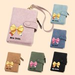 Portefeuille en Cuir Personnalisé avec Nom et Noeud Papillon Tri-Pli avec Porte-Cartes Cadeau Remerciement Rentrée Scolaire pour Enseignant