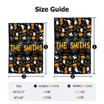 Drapeau de Jardin Personnalisé avec Nom Design Citrouille Décoration de Porche Cadeau d'Halloween pour la Famille Amoureux du Jardinage