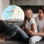 Personalisierte Karte Acryl Runde Anhänger mit Text und Foto Engagement Hochzeit Geschenk für Paar