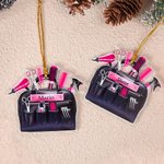 Personalised 3D Scissor Hairdryer Hair Kit Design Acrylic Ornament with Name Birthday Christmas Appreciation Gift for Hairstylist