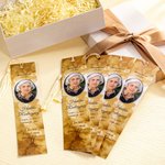 Personalised Multicolour Photo Bookmark with Tassel Funeral Memorial Keepsake Gift for Family