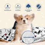 Personalizado lindo hueso de la pata suave mascota manta con nombre cumpleaños regalo de Navidad para los amantes del gato perro mascota