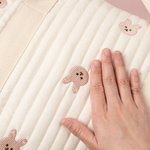 Personalized Cute Rabbit Bear Olive Leaf Large Cotton Mommy Hospital Bag with Embroidered Name Pregnancy Baby Shower Gift for Women