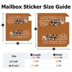 Personalized Multicolour Cartoon Dog Cat Magnetic Postbox Cover Sticker with Initial and Address Garden Outdoor Decor Housewarming Gift for Pet Lovers