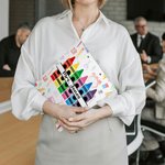 Personalized Colourful Crayon Design Portable Clipboard with Name School Essentials Back to School Teacher's Day Gift for Teacher