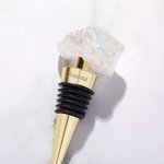 Personalisierte Healing Crystal Champagner Whiskey Weinflasche Stopper mit Namen Hochzeit Party Braut Dusche Geschenke für Frauen Schnapsliebhaber