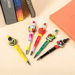 Personalized Pencil Apple Design Breaded Pen Keychain Set with Name Teacher Appreciation Back to School Gift for Teacher