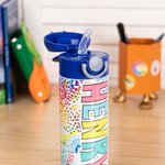 Bottiglia d'acqua per bambini isolata con cannuccia, coperchio a prova di fuoriuscita e manico Regalo di compleanno per la scuola per bambini e bambin