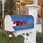 Personalized Multicolour Cartoon Dog Cat Magnetic Postbox Cover Sticker with Initial and Address Garden Outdoor Decor Housewarming Gift for Pet Lovers