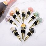 Personalisierte Healing Crystal Champagner Whiskey Weinflasche Stopper mit Namen Hochzeit Party Braut Dusche Geschenke für Frauen Schnapsliebhaber