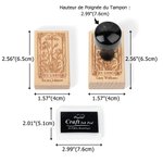Tampon en Bois Personnalisé avec Texte Gravé Ex-Libris Floral Poignée et Encreur à Option Cadeau Anniversaire pour Amoureux de Lecture Bibliothécaire
