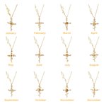 Personalizada Nacimiento Flor Cruz Mujeres Collar con Nombre Joyería Religiosa Bautizo Cumpleaños Regalo para Cristiano Mamá Abuela