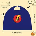 Personalized Cute Lighting Star Heart Design Superhero Kid Cape with Name and Initial Halloween Costume Party Dress Up Gift for Boys Girls