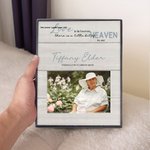 Personalized Heaven In Our Home Tabletop Display Wooden Photo Frame with Name and Text Memorial Sympathy Gift for Loss of Loved One