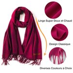 Écharpe Super Douce Personnalisée avec Fleur de Naissance et Nom Brodés Foulard Accessoire de Fête Cadeau Anniversaire Noël pour Femme Homme Famille