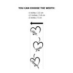 Personalized Waterproof Non-toxicity Heart Set of 3 Temporary Tattoos with 1-5 Names Party Favor Anniversary Gift for Family Friends