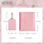 Personalizados Porta Pasaporte Etiqueta para Equipaje Cuero Inicial con Sombra Juego Accesorio Viaje Regalo Despedida de Soltera Dama de Honor Mujer