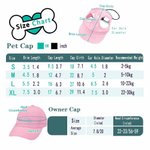 Personalised 2 Pcs Owner and Dog Embroidered Name Cap Set with with Ear Holes and Adjustable Strap Birthday Gift for Dog Mom Dad Pet Lovers