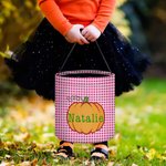 Henkilökohtainen lepakko kurpitsa musta kissa rasteri temppu tai Treat karkkia ämpäri laukku kahvalla uudelleenkäytettäviä Halloween puolue tarvikkeet lahja lapsille