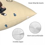 Personalizado lindo personaje de dibujos animados con el nacimiento de flores suave almohada cubierta con el nombre Sofá Decoración Cumpleaños Regalo 