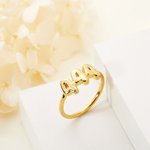 Anello personalizzato Angelo Numero Significato Positivo 3D Bolla Lettera Dainty Gioielli Compleanno Anniversario Gratitudine Regalo per Donne Ragazze