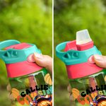 Personalized Halloween Highland Cow Theme 17oz Kid Name Water Bottle with Straw and Spill-Proof Lid Back To School Fall Halloween Gift for Boys Girls