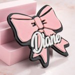 Personalizado 3D Efecto Cheer Bow Bolsa Botón con Nombre Accesorios para Bogg Equipo Cheering Regalo para Mujeres Niñas Cheerleaders