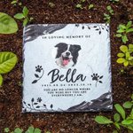 Personalized Pet Photo Granite Memorial Stone with Name and Stands Pet Loss Sympathy Gift for Cat Dog Pet Lovers