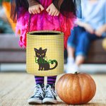 Henkilökohtainen lepakko kurpitsa musta kissa rasteri temppu tai Treat karkkia ämpäri laukku kahvalla uudelleenkäytettäviä Halloween puolue tarvikkeet lahja lapsille