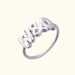 Gepersonaliseerde Bubbel 1-6 3D Letter Ring Sierlijke Sieraden Verjaardag Moederdag Verjaardagscadeau voor haar
