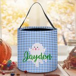 Henkilökohtainen lepakko kurpitsa musta kissa rasteri temppu tai Treat karkkia ämpäri laukku kahvalla uudelleenkäytettäviä Halloween puolue tarvikkeet lahja lapsille