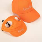 Personalised 2 Pcs Owner and Dog Embroidered Name Cap Set with with Ear Holes and Adjustable Strap Birthday Gift for Dog Mom Dad Pet Lovers