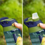 Gepersonaliseerde Leuke Cartoon Verjaardag Fruit Naam Waterfles met Rietje en Morsbestendig Deksel Verjaardag terug naar school Gift voor kinderen