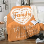 Manta familiar personalizada Family Will Always Be Connected By Heart con 1-24 nombres Suave y cálido regalo de cumpleaños para la inauguración de la 