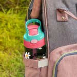 Personalized Halloween Highland Cow Theme 17oz Kid Name Water Bottle with Straw and Spill-Proof Lid Back To School Fall Halloween Gift for Boys Girls