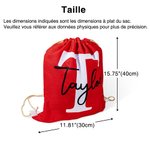 Sac à Dos à Cordon Multicolore Personnalisé avec Initiale et Nom Cadeau de Rentrée Scolaire pour les Enfants